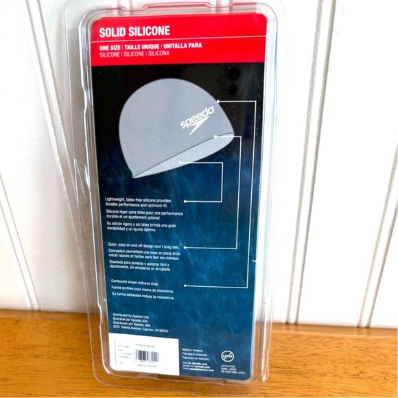 Speedo Swim Cap Silicone Latex Free Teal Adult One Size New - Picture 3 of 3